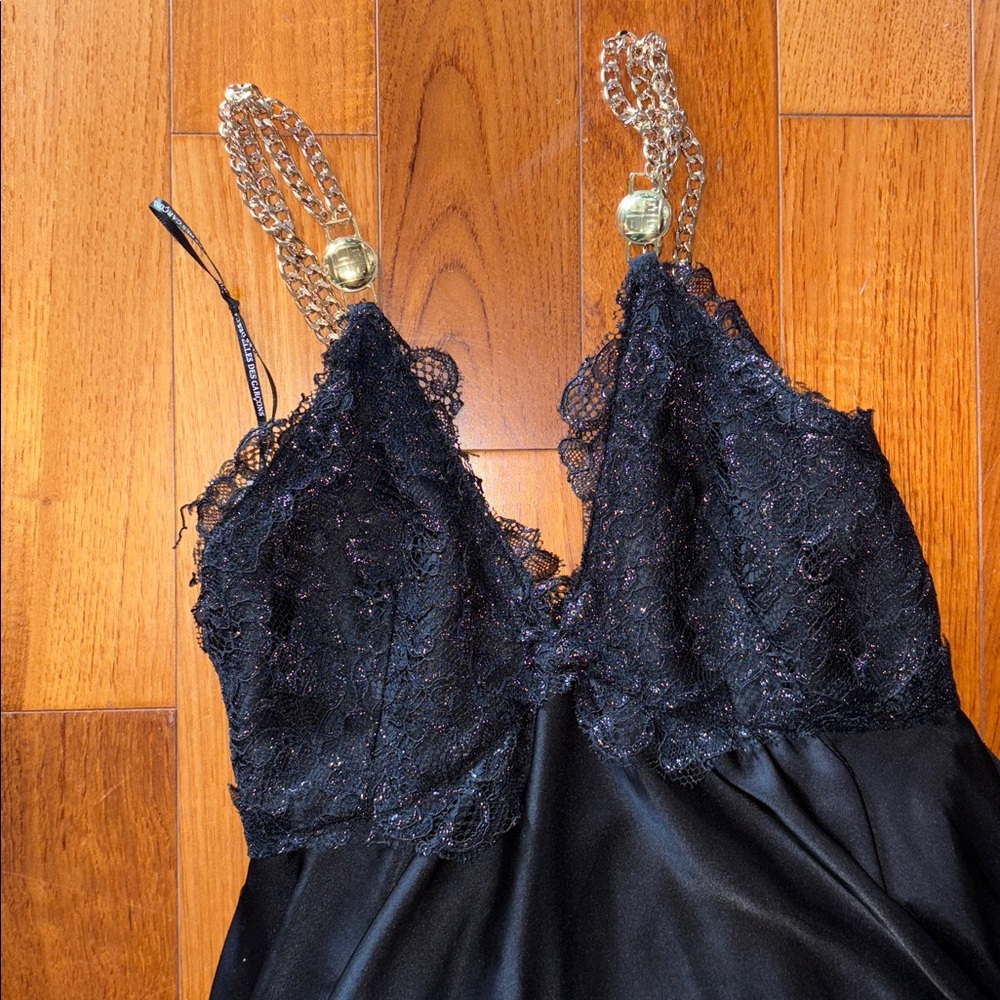 Italy Elegant Black Evening Gown les bourdelles des garcons size S - Picture 3 of 9
